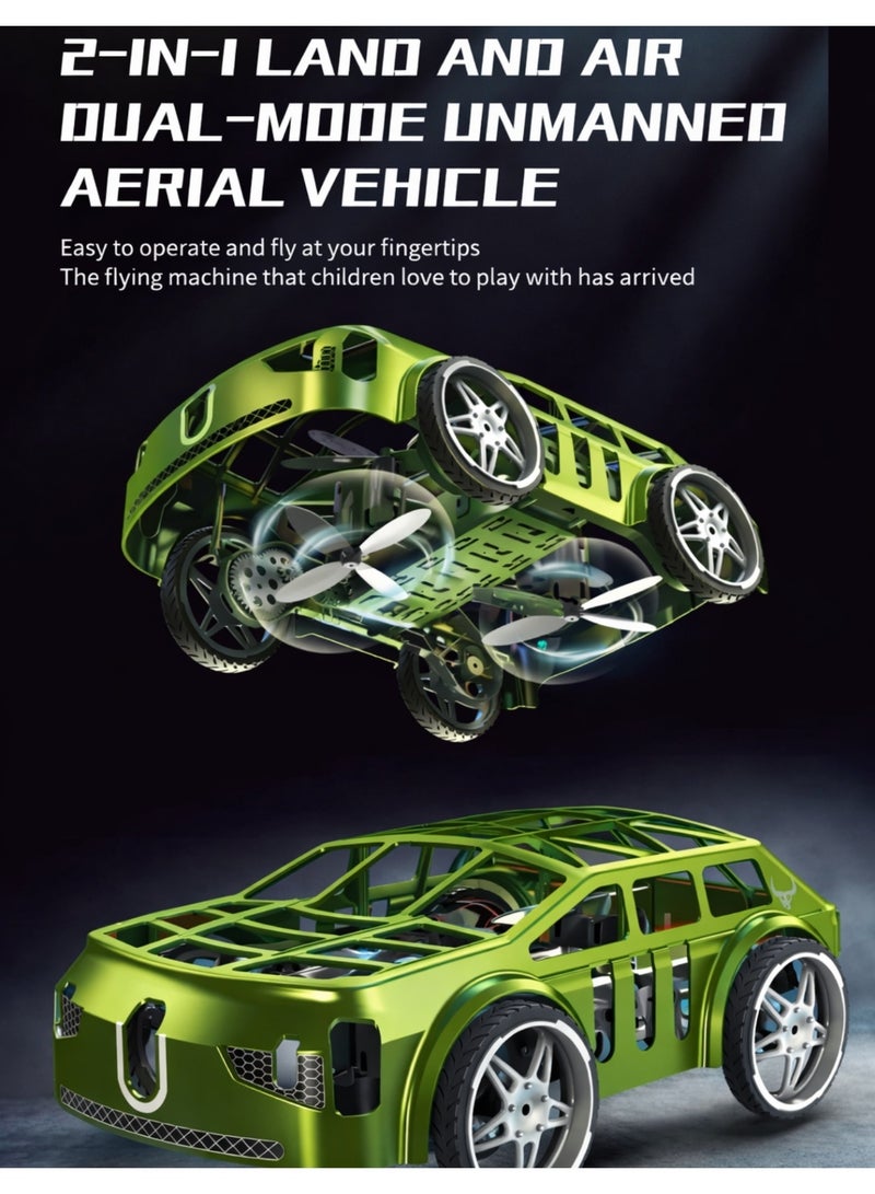 BEAST 2-in-1 RC Flying Car Toy | Land & Air Dual Mode | 2.4GHz Remote Control | LED Lights | One-Key Takeoff & Landing - Image 2